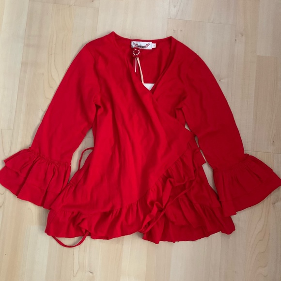 Paper Wings Holiday Wrap Shirt 6-10 New - Picture 1 of 3